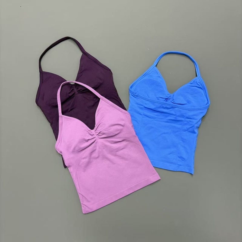 Suspender Tank Top - Sports Longline Strappy Top Women Open
