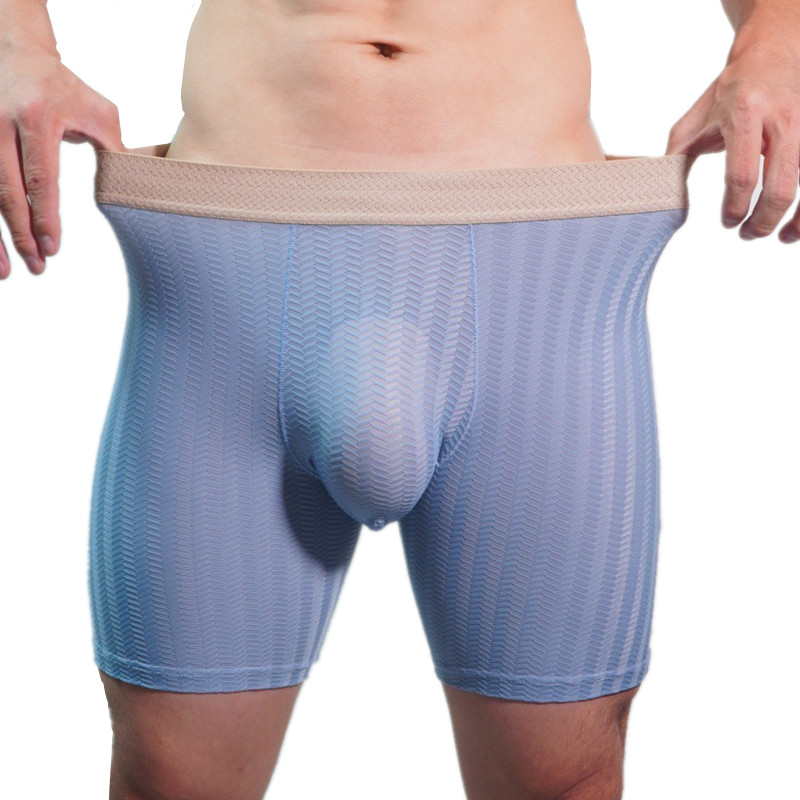 Mens Boxer Shorts Homme Nylon  - Long Leg Trunk Men 리뷰 및 가격