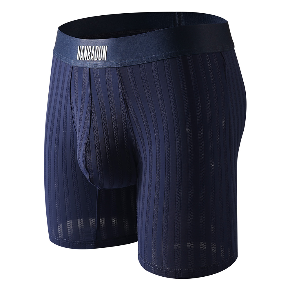 Men Ice Silk Long Leg Shorts B - Long Leg Trunk Men 리뷰 및 가격