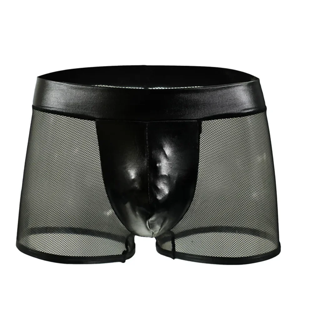 Men Sexy Underwear Faux Leathe - Bamboo Fiber Trunk 리뷰 및 가격