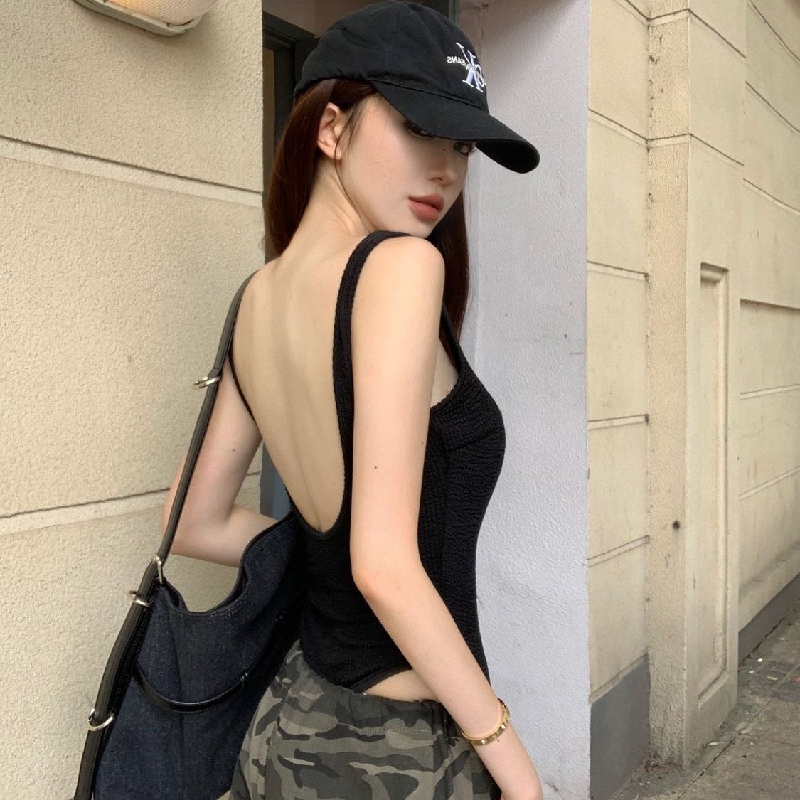 Black Strappy Bodysuit Sexy Ba - Suspender Tank Top 리뷰 및 가격