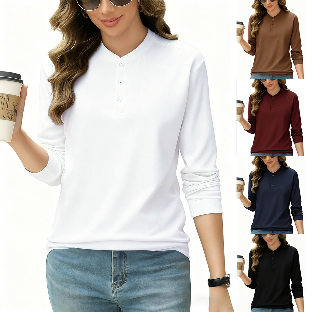 2026 NEW Solid Cotton Henley S - Undershirt Crew Neck 리뷰 및 가격