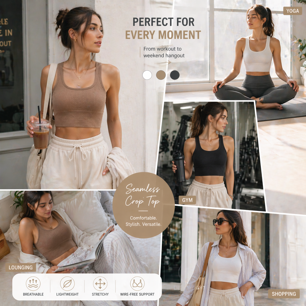 Women Seamless Ribbed Crop Top - Tank Top Ribbed 리뷰 및 가격