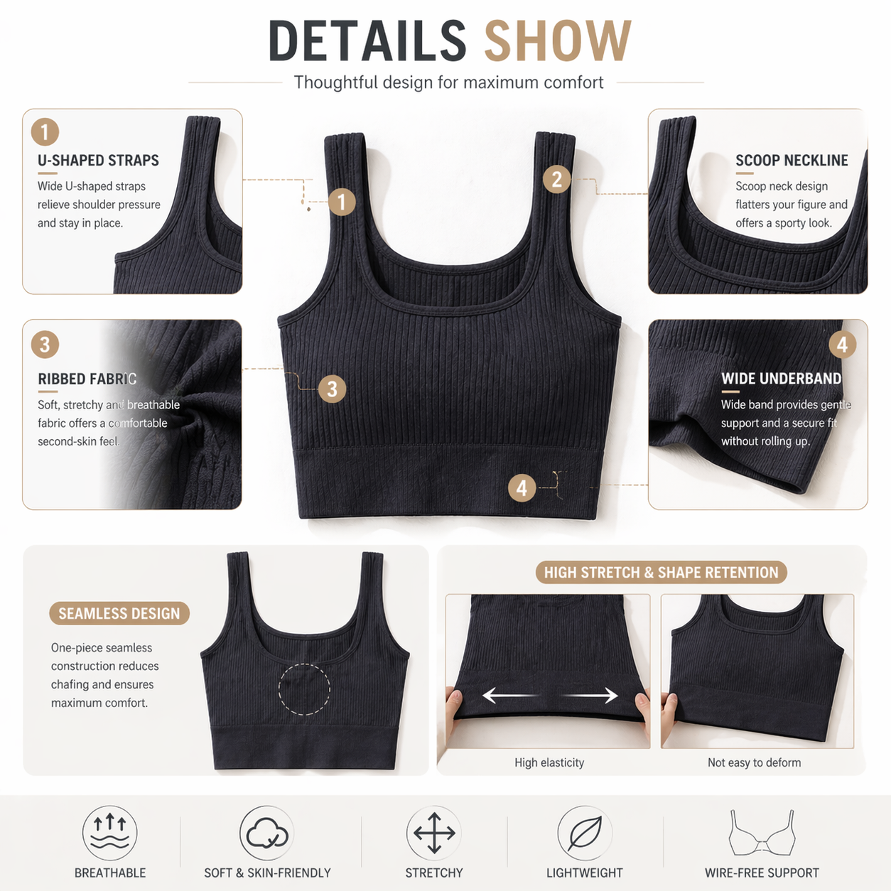 Women Seamless Ribbed Crop Top - Tank Top Ribbed 리뷰 및 가격