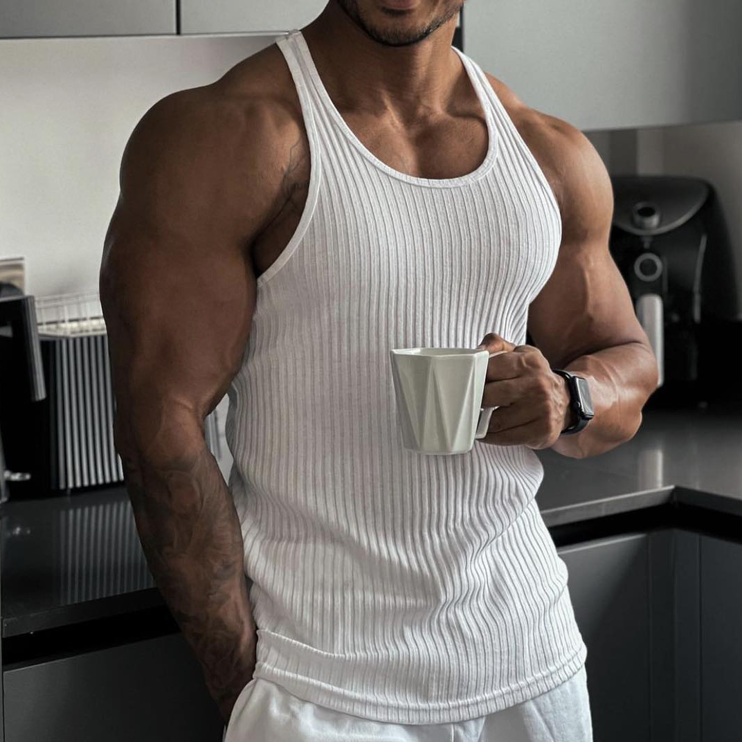 2024 Summer new men V-neck Ves - Undershirt Crew Neck 리뷰 및 가격