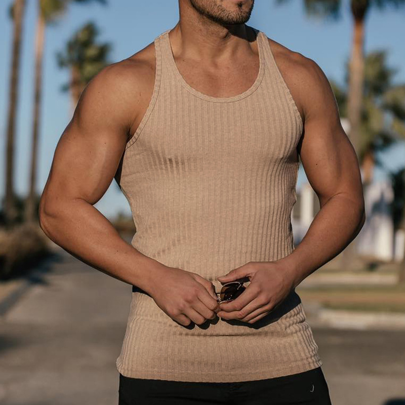 2024 Summer new men V-neck Ves - Undershirt Crew Neck 리뷰 및 가격