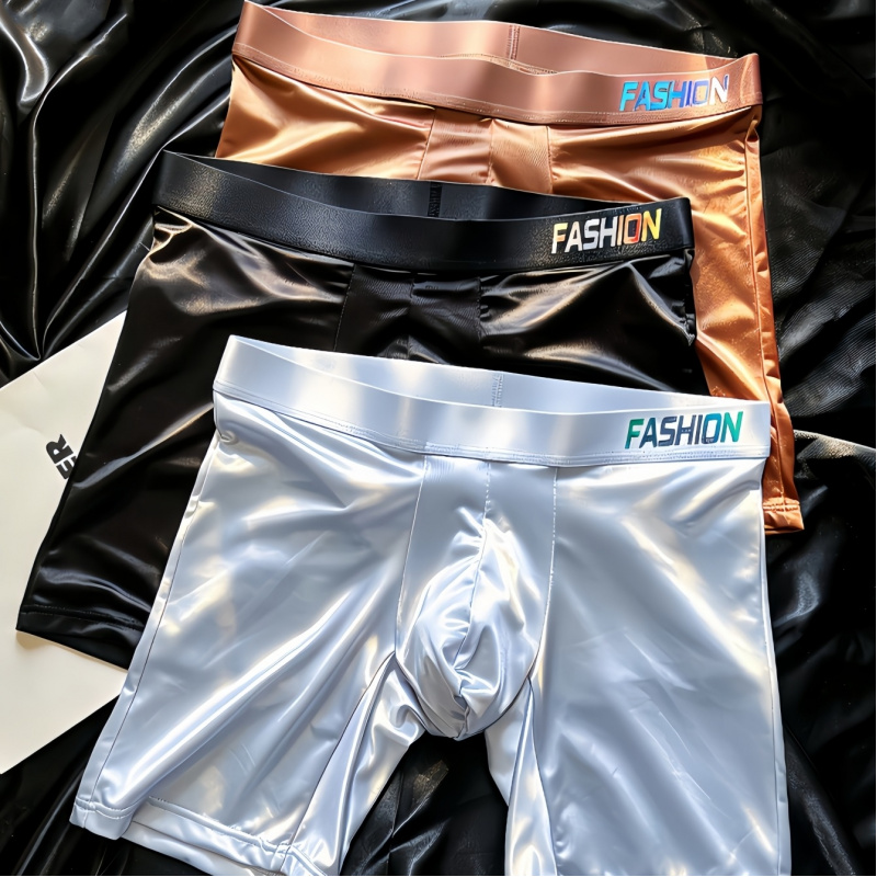 Men's Shiny Glossy Ice Silk Lo - Long Leg Trunk Men 리뷰 및 가격