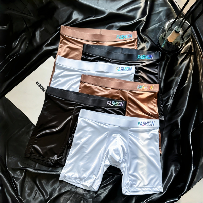 Men's Shiny Glossy Ice Silk Lo - Long Leg Trunk Men 리뷰 및 가격