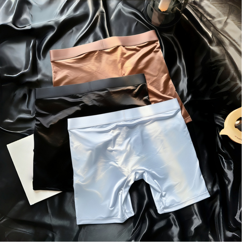 Men's Shiny Glossy Ice Silk Lo - Long Leg Trunk Men 리뷰 및 가격