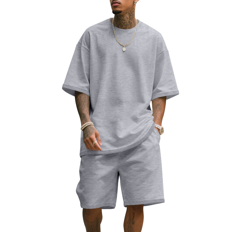 Men's Casual Two Piece Set Sum - T Shirt Tight Fit 리뷰 및 가격