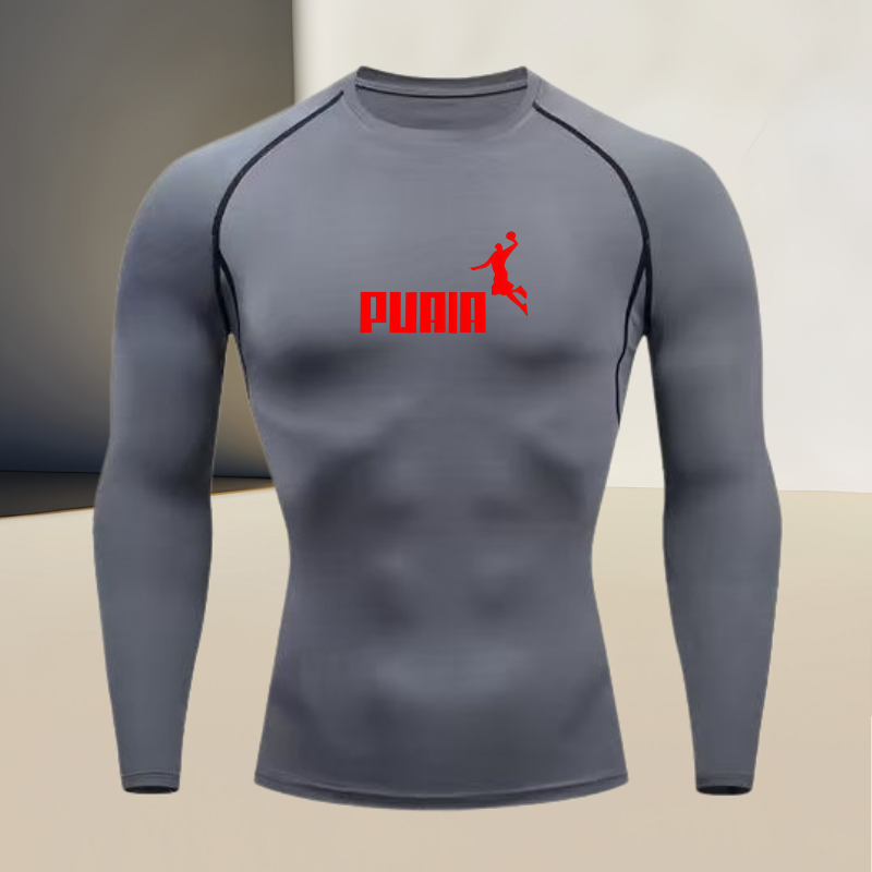 Men's long sleeved round neck  - T Shirt Tight Fit 리뷰 및 가격