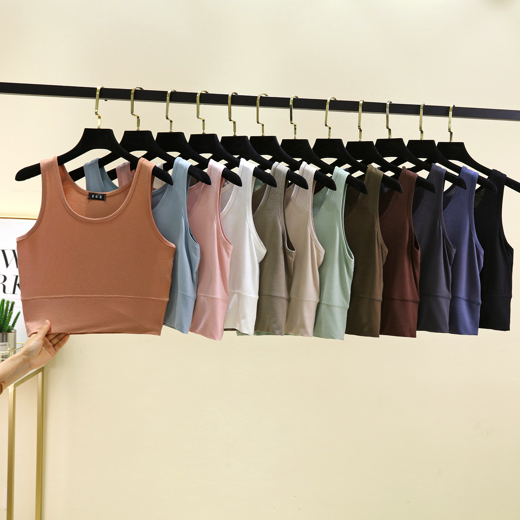 Modal O Neck cropped top Elast - Sleeveless Undershirt 리뷰 및 가격