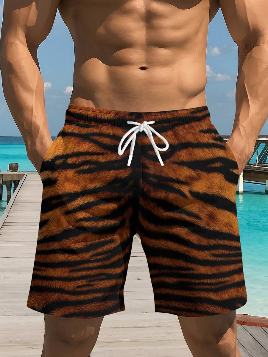 Mens Bold Tiger Stripe Swim Tr - Trunk Breathable Men 리뷰 및 가격