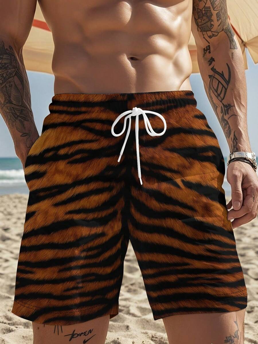 Mens Bold Tiger Stripe Swim Tr - Trunk Breathable Men 리뷰 및 가격