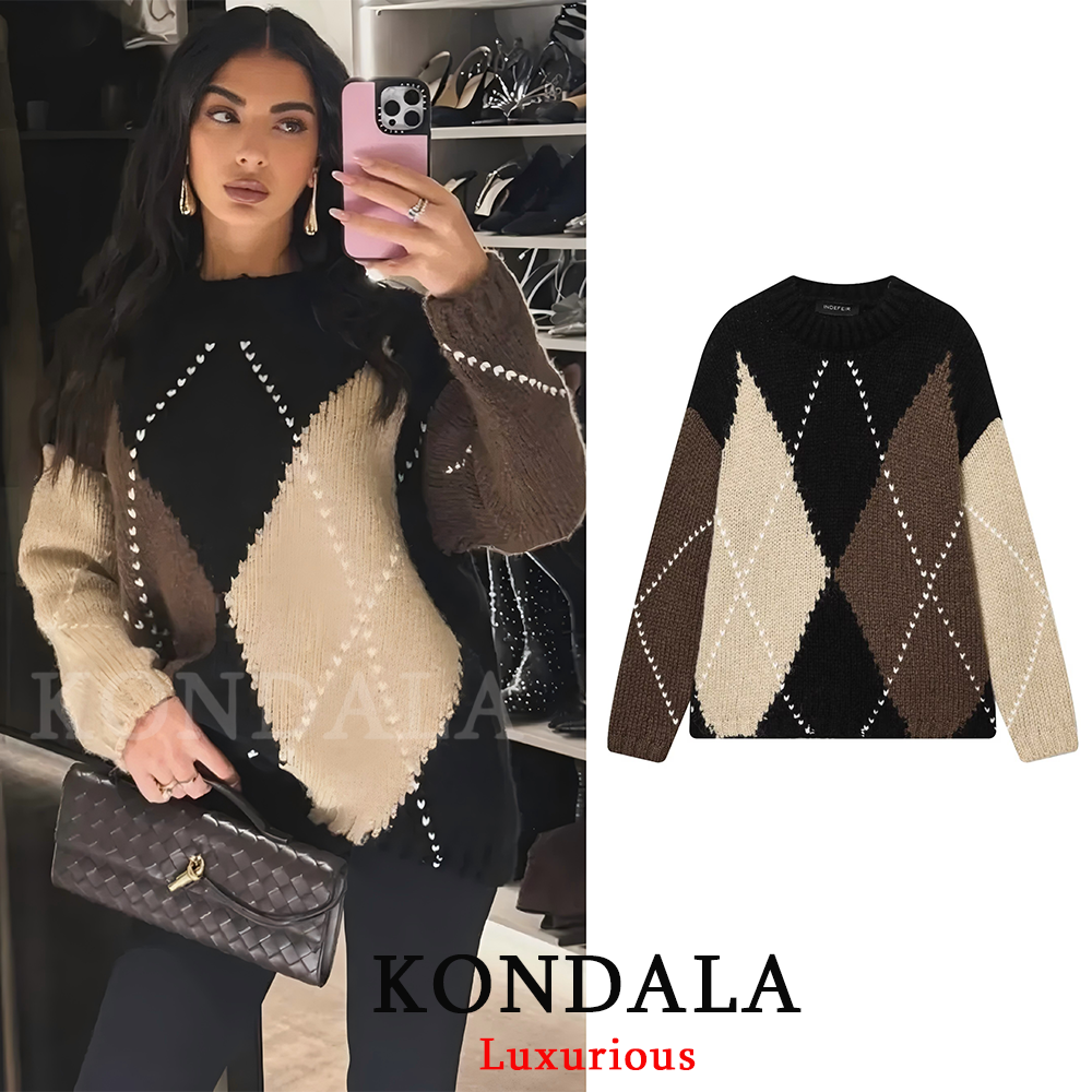 KONDALA Vintage Plaid Knit Swe - Thermal Long John 리뷰 및 가격