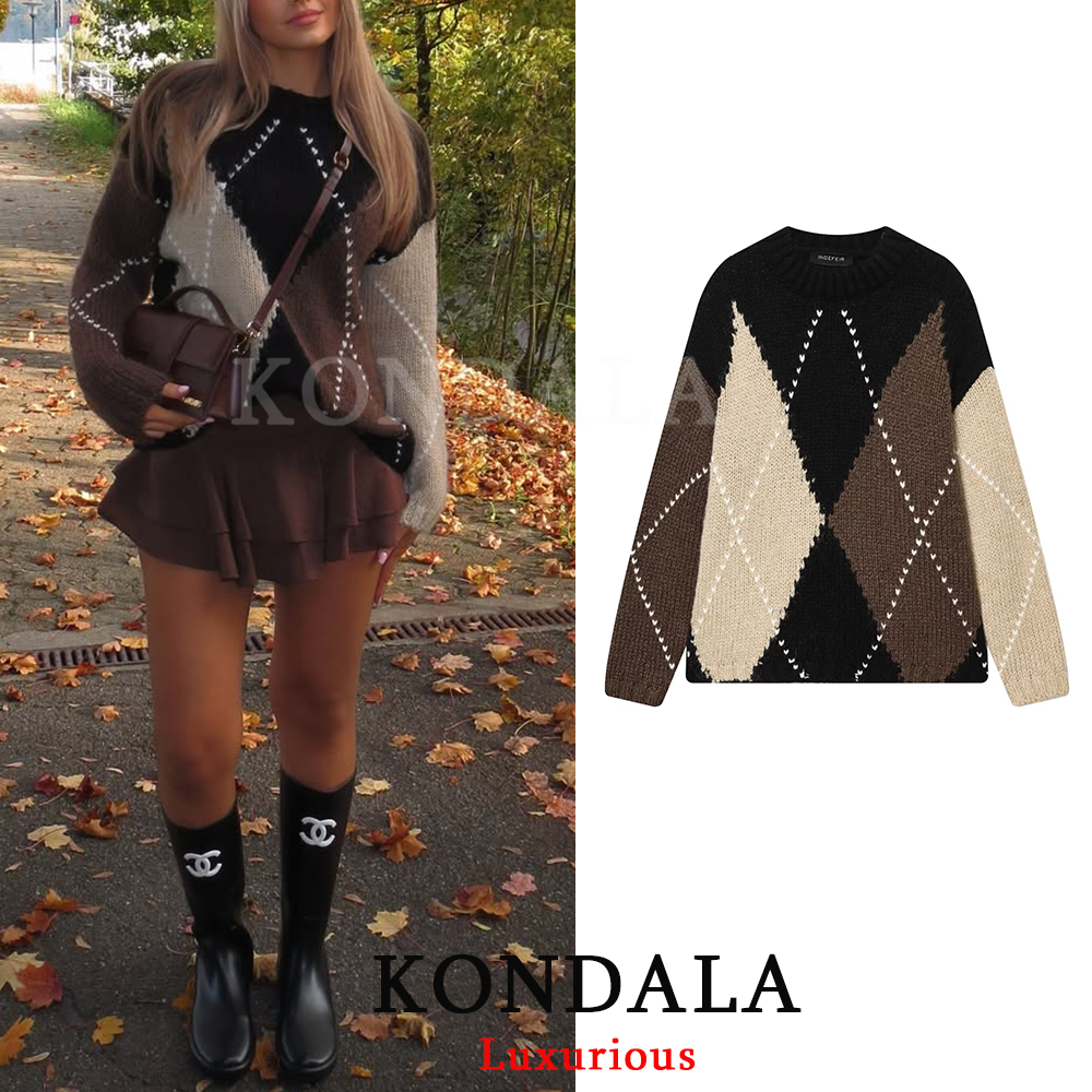 KONDALA Vintage Plaid Knit Swe - Thermal Long John 리뷰 및 가격