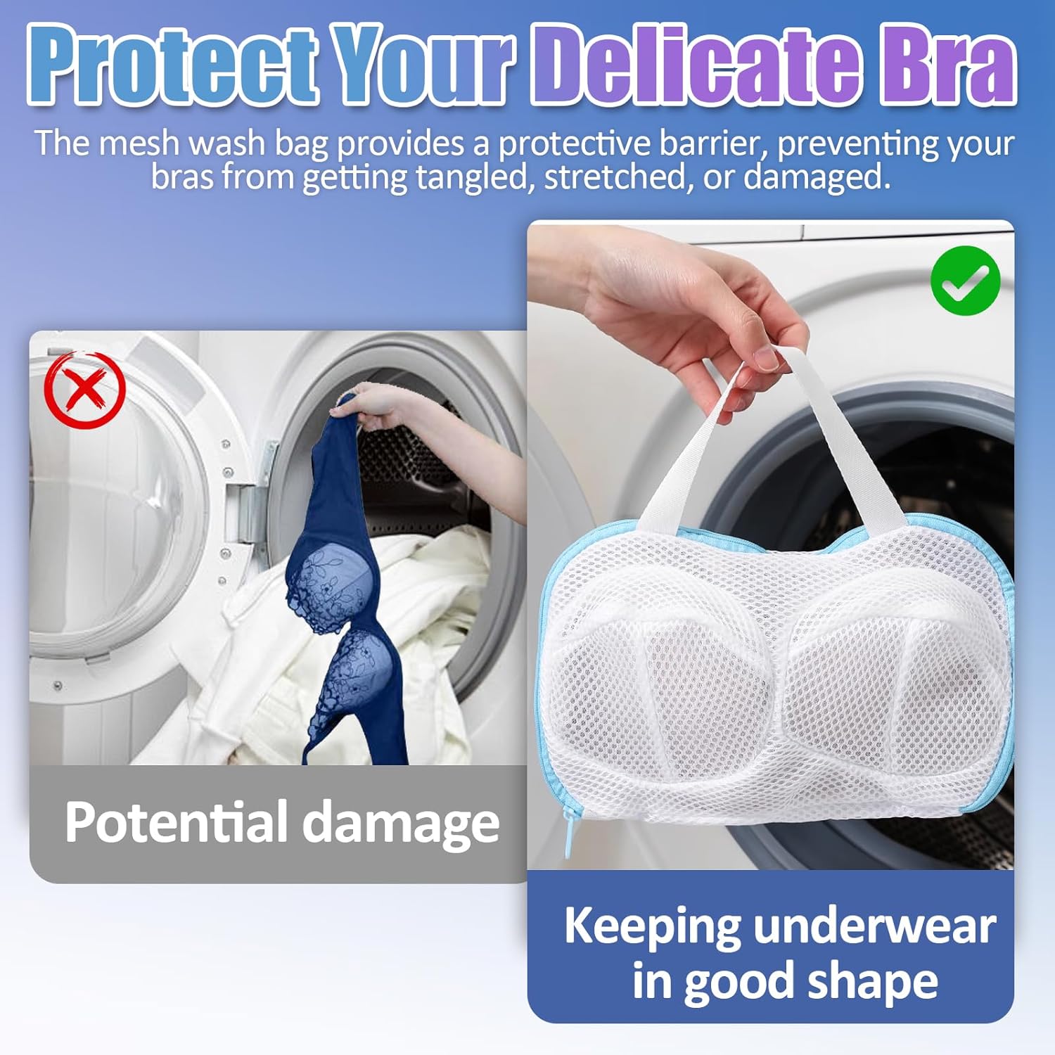 2-Pack Bra Wash Bags- Non-Defo - Multi Pack Underwear 리뷰 및 가격