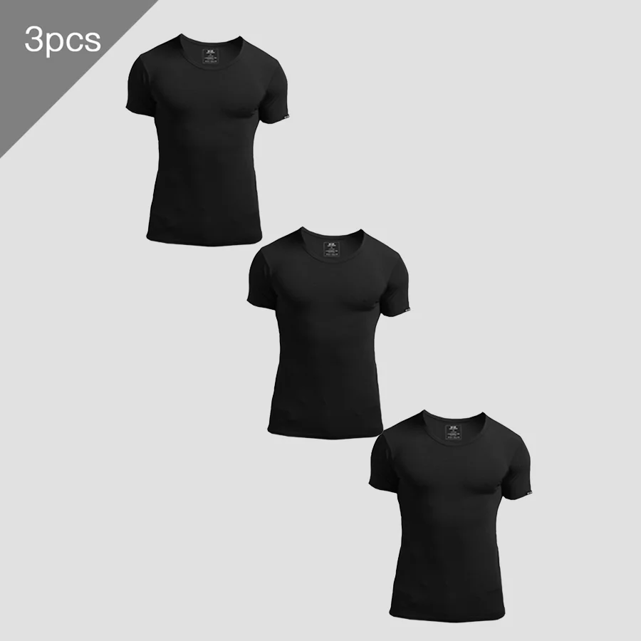 3PCS Men's Summer Short Sleeve - Undershirt Crew Neck 리뷰 및 가격