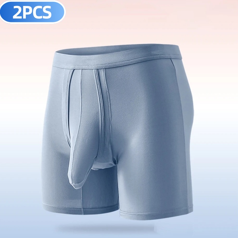 2PCS Mens Long Legs Underwear  - Long Leg Trunk Men 리뷰 및 가격