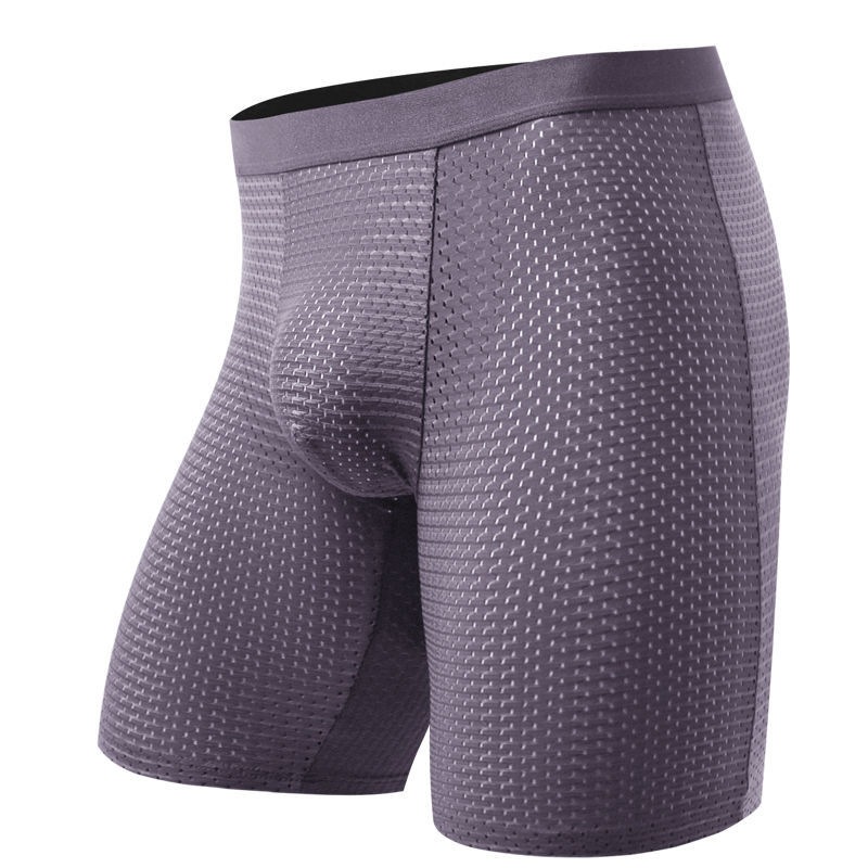 Men's Boxers Shorts Ice Silk M - Long Leg Trunk Men 리뷰 및 가격
