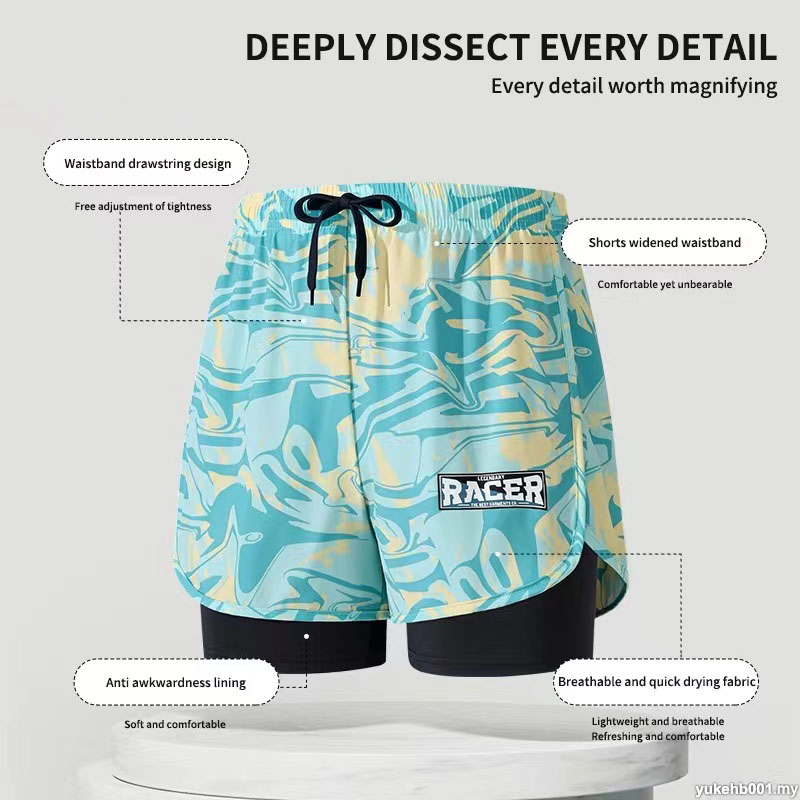 Swimming Trunks Adult Double L - Trunk Breathable Men 리뷰 및 가격