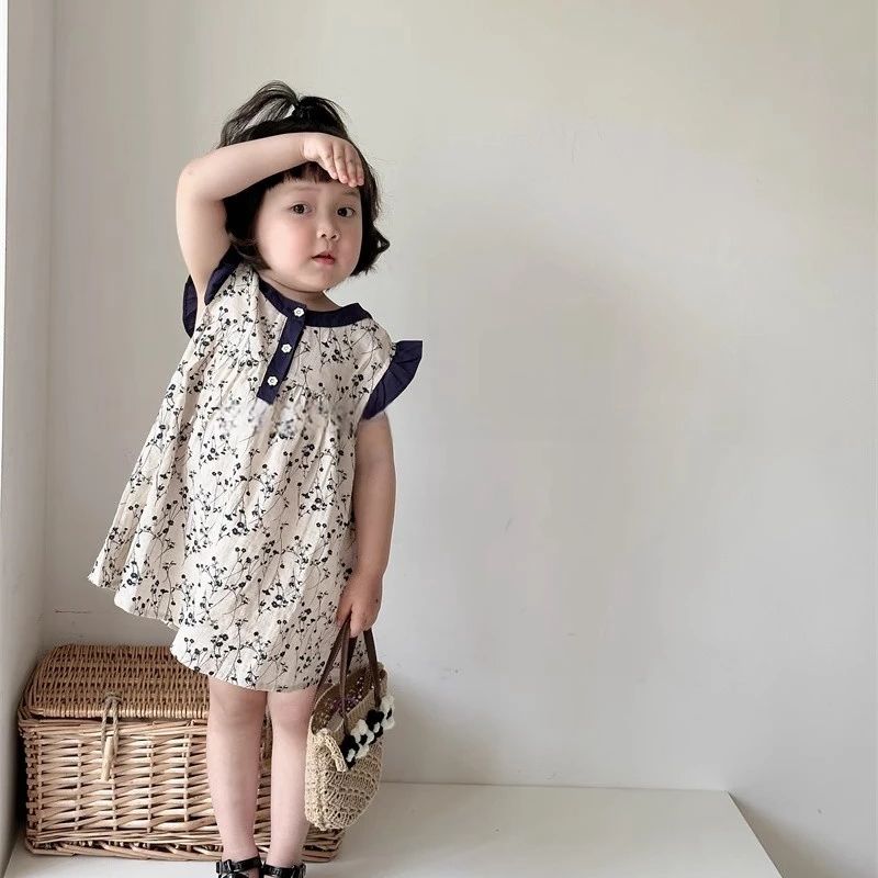 Girls summer floral dress 2024 - Undershirt Crew Neck 리뷰 및 가격