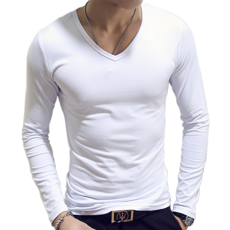 V Neck Mens T Shirts Plain Lon - Undershirt Crew Neck 리뷰 및 가격
