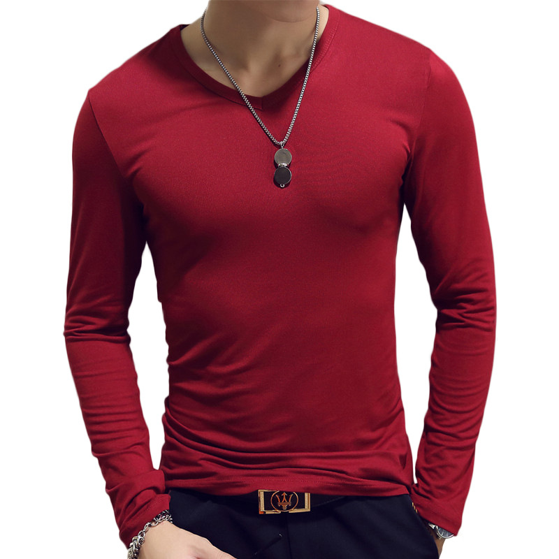 V Neck Mens T Shirts Plain Lon - Undershirt Crew Neck 리뷰 및 가격