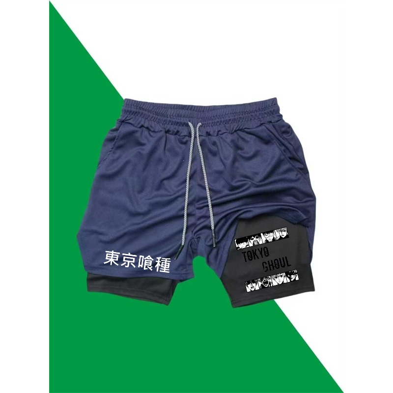 Tokyo Ghoul Print 2in1 Running - Compression Shorts Athletes 리뷰 및 가격