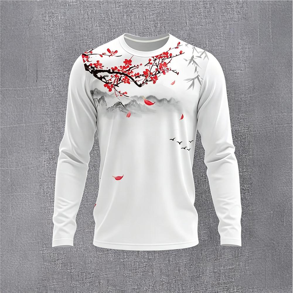Chinese Style Ink Plum Blossom - Base Layer Top 리뷰 및 가격
