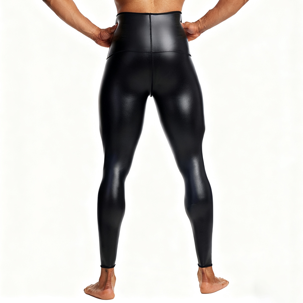 Sexy Men PU Leather Long Pants - Compression Long Pant 리뷰 및 가격