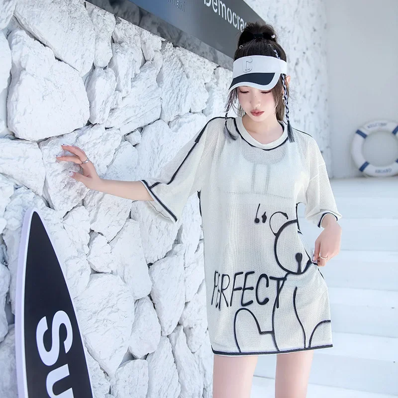 Swimsuit Women Split 3 Piece S - Mesh Sport Boxer 리뷰 및 가격