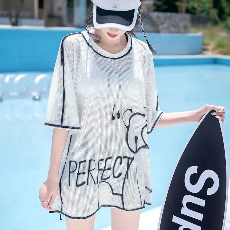 Swimsuit Women Split 3 Piece S - Mesh Sport Boxer 리뷰 및 가격