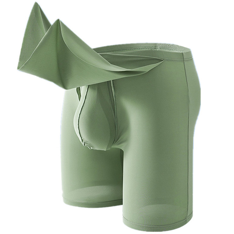 Men Underwear Cueca Solid Ice  - Long Leg Trunk Men 리뷰 및 가격