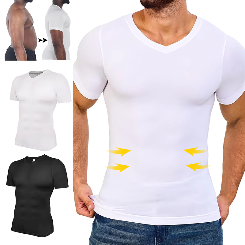 Men V Neck Compression Shirts  - Undershirt Crew Neck 리뷰 및 가격