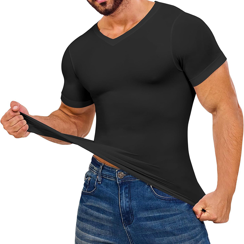 Men V Neck Compression Shirts  - Undershirt Crew Neck 리뷰 및 가격