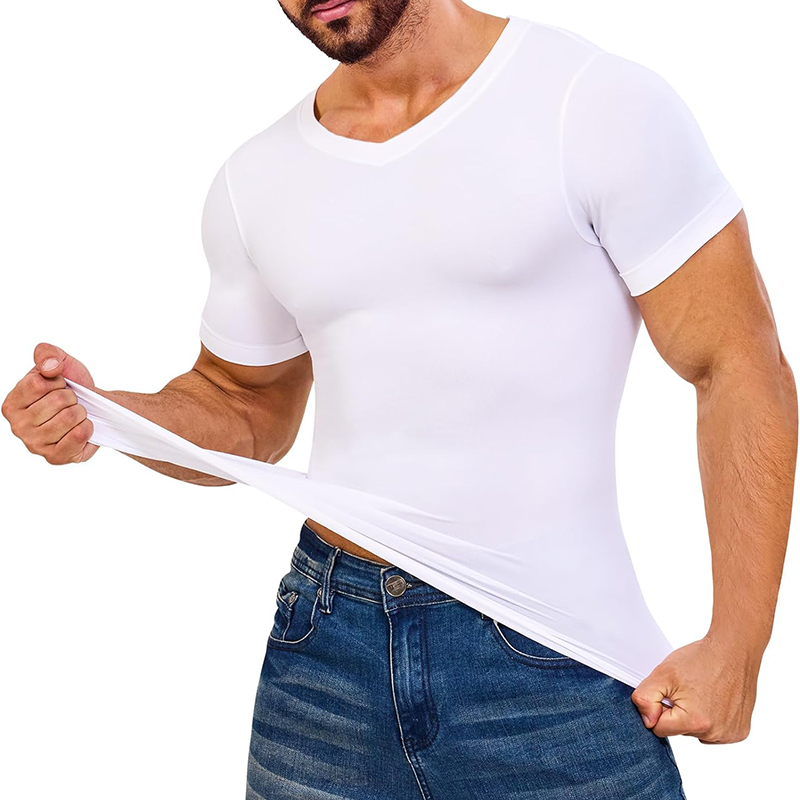 Men V Neck Compression Shirts  - Undershirt Crew Neck 리뷰 및 가격
