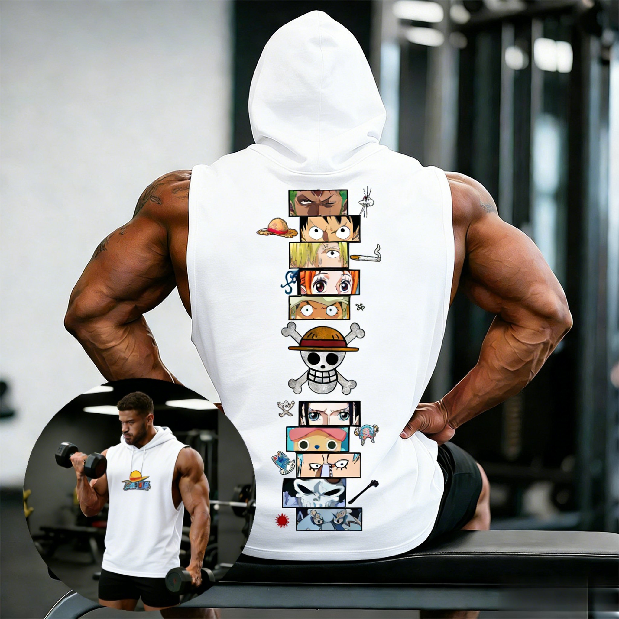 One Piece Anime Hoodie Sleevel - Sleeveless Undershirt 리뷰 및 가격