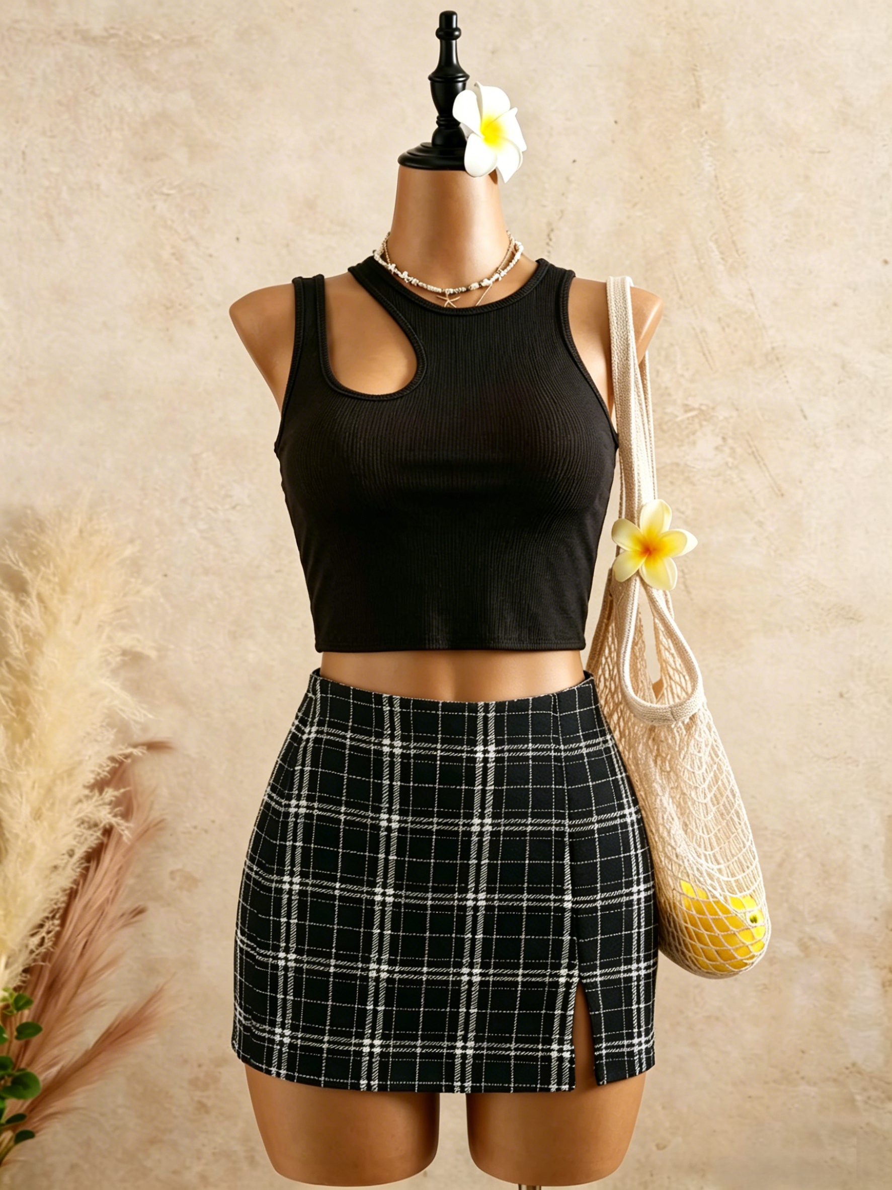 2 Piece Outfits Women Cutout R - Tank Top Ribbed 리뷰 및 가격