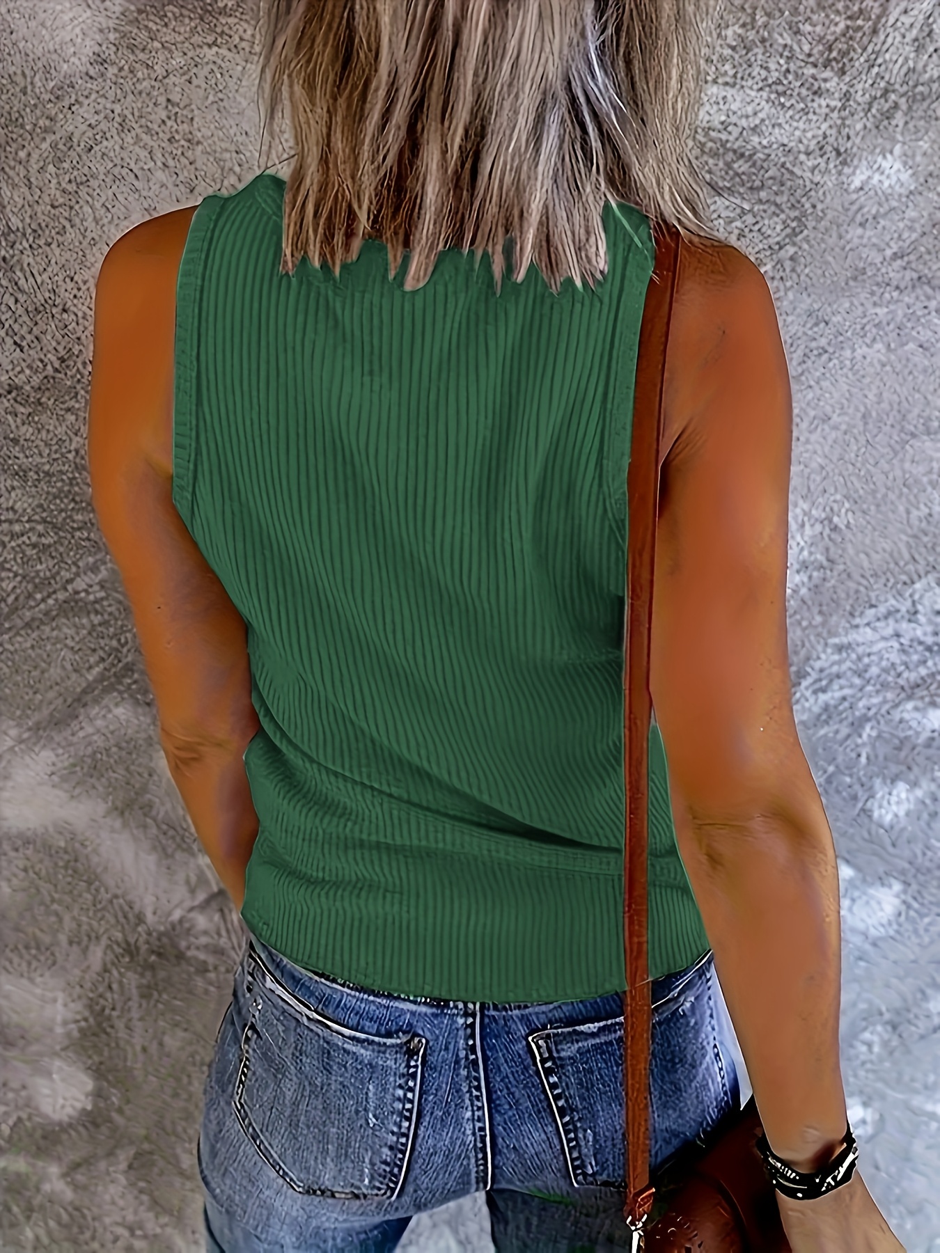 Plus Size Women Green Ribbed K - Tank Top Ribbed 리뷰 및 가격