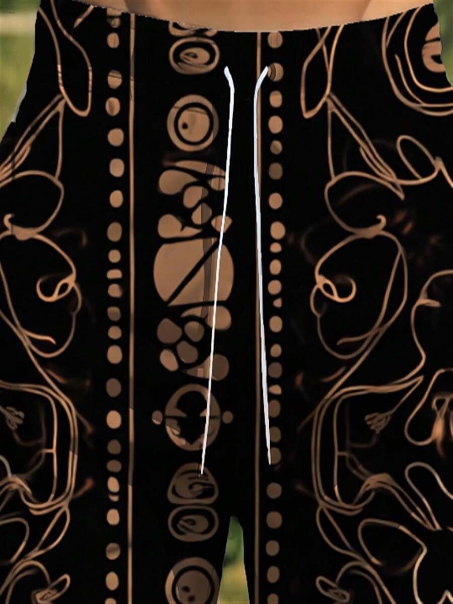 Mens Abstract Geometric Print  - Trunk Breathable Men 리뷰 및 가격