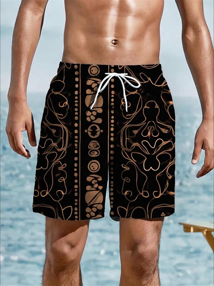 Mens Abstract Geometric Print  - Trunk Breathable Men 리뷰 및 가격