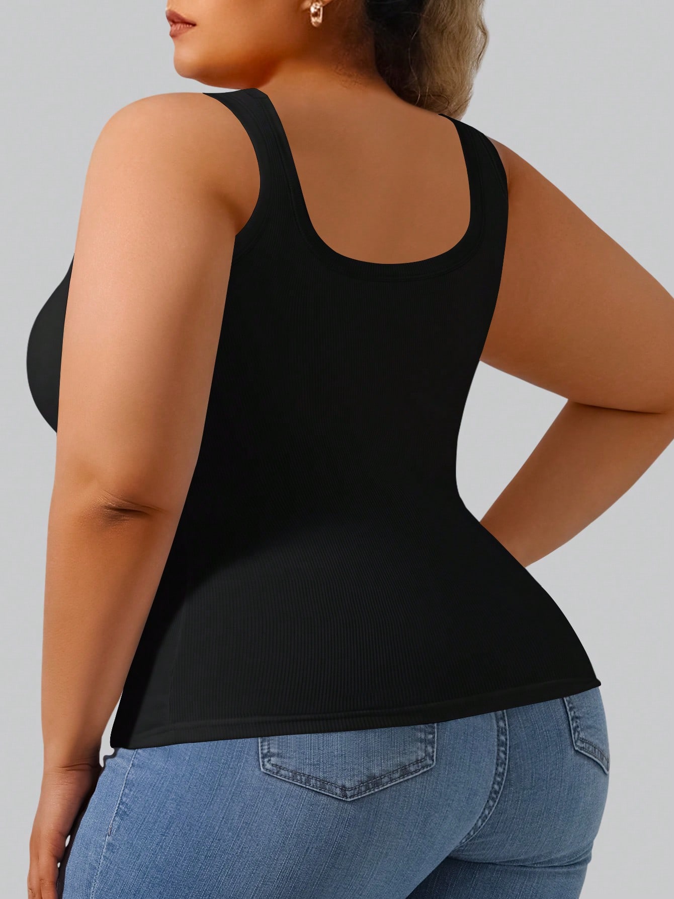 Plus Size Women's High Stretch - Tank Top Ribbed 리뷰 및 가격
