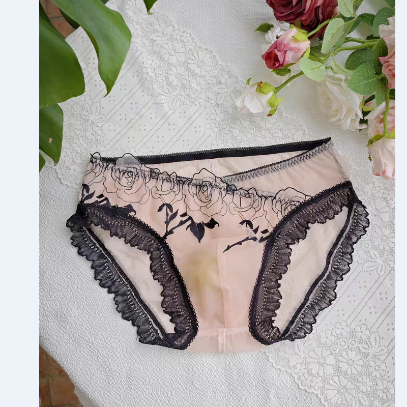 Men's Elegant Embroidery Lace  - Pouch Boxer Pouch 리뷰 및 가격