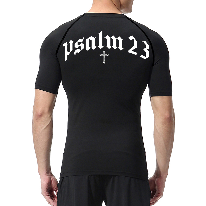 Psalm 23 Cross Print Compressi - Base Layer Top 리뷰 및 가격