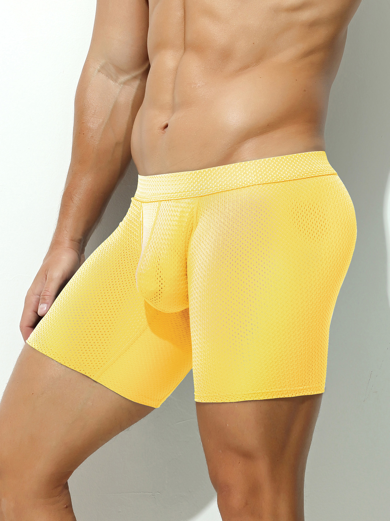 1pcs Men's Long Boxer Underwea - Mesh Sport Boxer 리뷰 및 가격